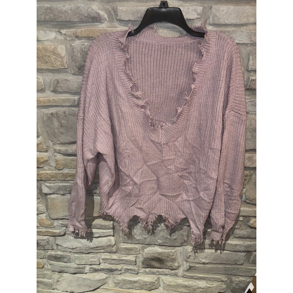 Boutique Large oversized distressed  Sweater